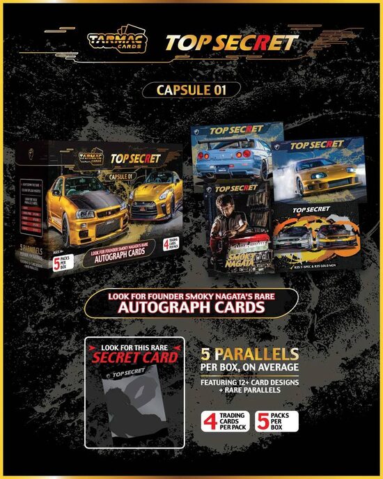 Tarmac Top Secret Trading Cards ( 5 pack 4 trading Cards Per Pack )