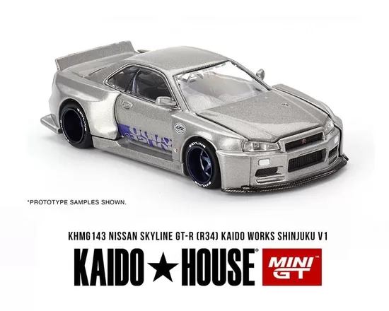 Kaido House Nissan Skyline GT-R ( R34 ) Kaido Works Shinjuku V1 , Silver