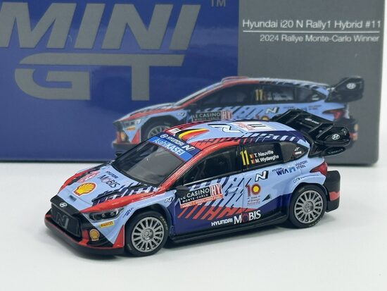 Hyndai i20 n Rally1 Hibrid #11 , blue/red/purple