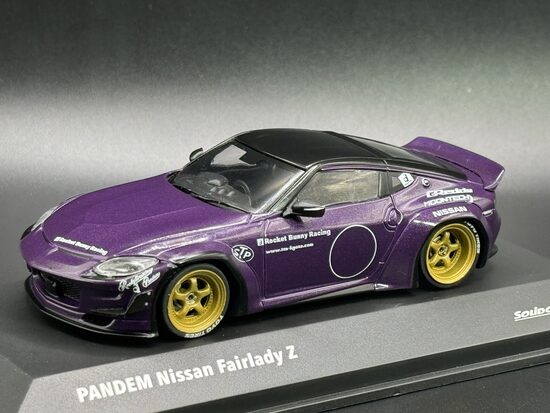 1/43 Solido Pandem Nissan Fairlady Z , Rocket Bunny , purple