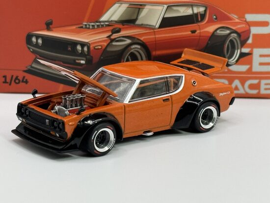 Nissan Skyline GT-R V8 drift "Kenmeri" , orange