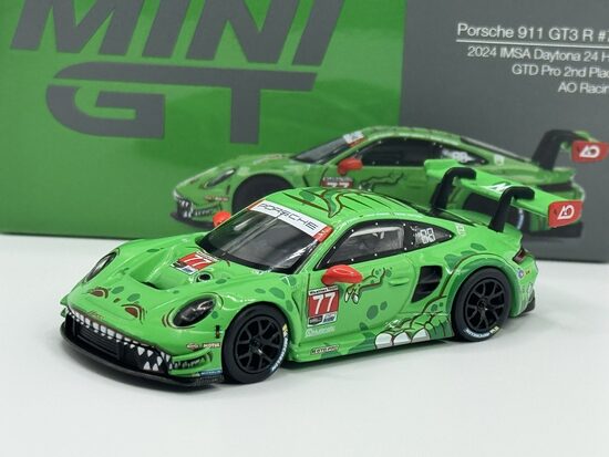Porsche 911 (992) GT3R  #77, green