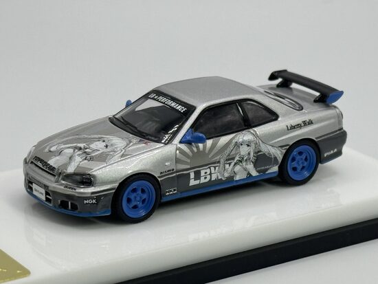 1/64 Nissan Skyline R34 "White Queen" , grey/blue/white