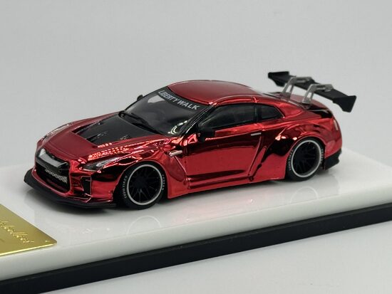 1/64 Nissan GTR R35 LBWK , chrome red