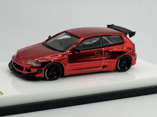 1/64 Honda Civic EG6 , chrome red