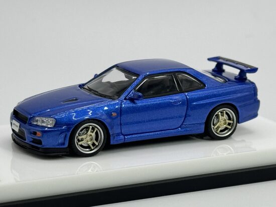 1/64 Nissan Skyline R34 V-Spec , blue