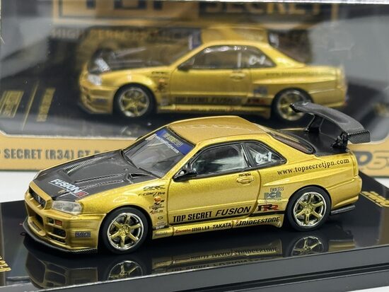 Nissan Skyline ( R34 ) Gt-R , Top Secret , gold/black