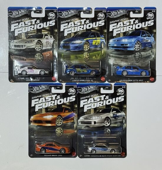 Hot Wheels Fast & Furious Graphic Remix set 