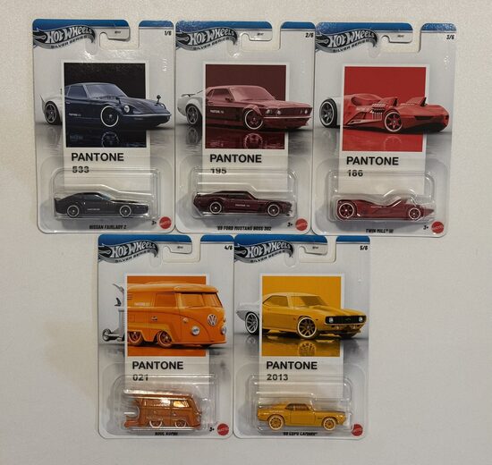 Hot Wheels Pantone set