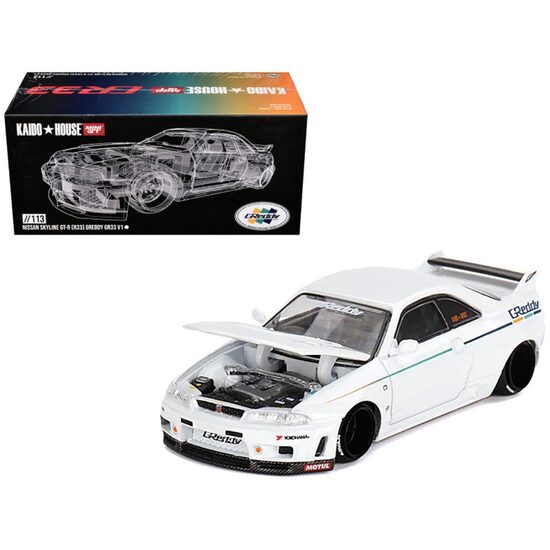 Kaido House Nissan Skyline GT-R ( R33 ) Greddy V1 , white