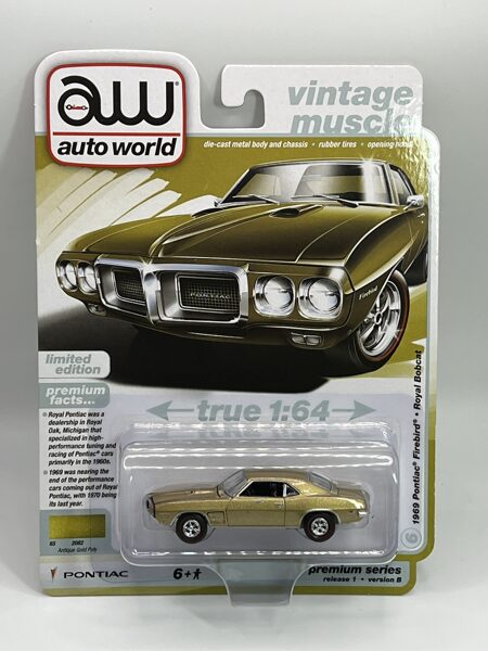 1/64 1969 Pontiac Firebird , Royal Bobcat , opening hood