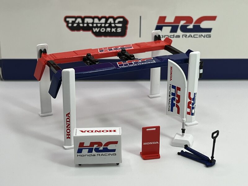1/64 Garage Tools set "Honda Racing" , white/red/blue