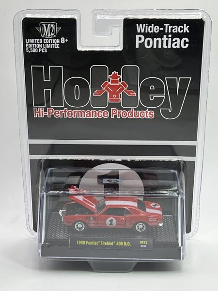 1/64 1968 Pontiac Firebird 400 H O , "holley" , red/white