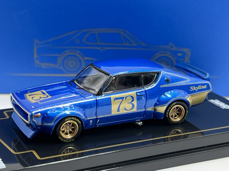 1/64 Nissan Skyline 2000 GT-R  ( KPGC 110 ) racing concept 1972 , blue/gold