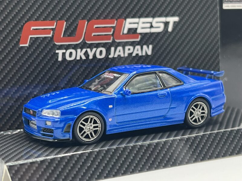 1/64 Nissan Skyline Nismo R-34 GT-R Z-tune "Fuelfest tokyo" special edition, blue