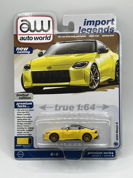 1/64 2023 Nissan Z , opening hood , ikazuchi yellow/super black