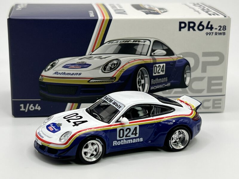 1/64 Porsche RWB 997 , rothmans , white/blue