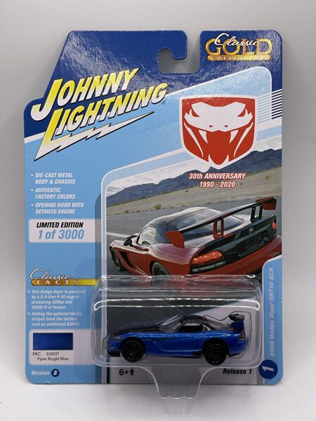1/64 Dodge Viper SRT 10 ACR , opening hood , viper bright blue
