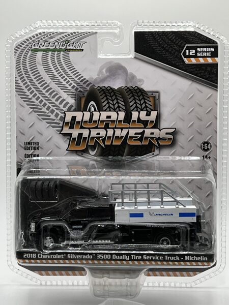 1/64 2018 Chevrolet Silverado 3500 dually tire service truck, Michelin
