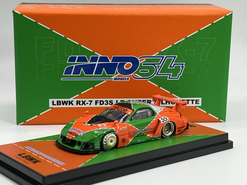 1/64 LBWK Mazda RX7 (FD3S) LB Super Silhouette, green/orange
