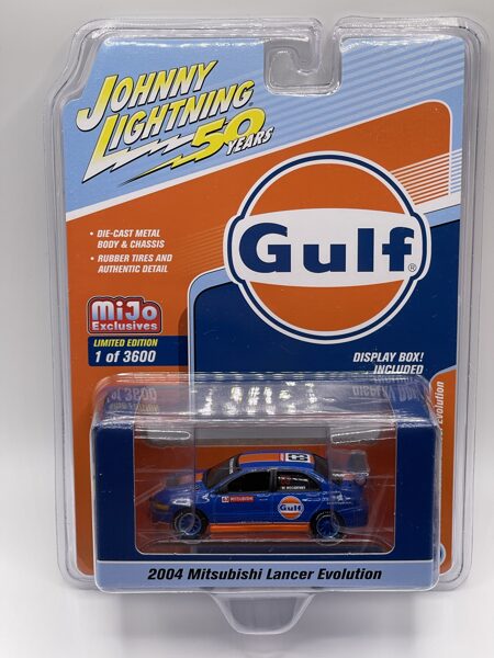 1/64 2004 Mitsubishi Lancer Evolution , "GULF" , Mijo Exclusives , Limited Edition 1 of 3600