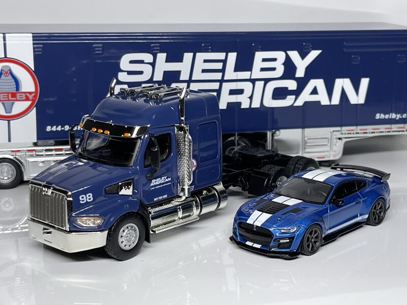 1/64 Shelby Transport set , Western star "Shelby Racing Transport" with Shelby GT500 ford performance blue