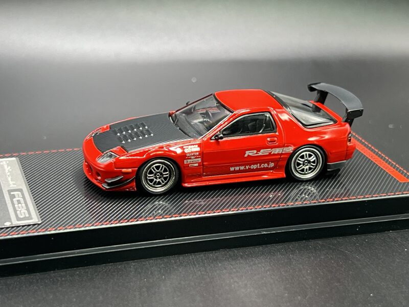 1/64 Mazda RX-7 ( FC3S ) , red metallic with black hood