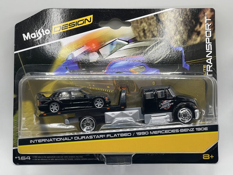 1/64 Maisto International Duraster Flatbed / 1990 Mercedes-Benz 190E