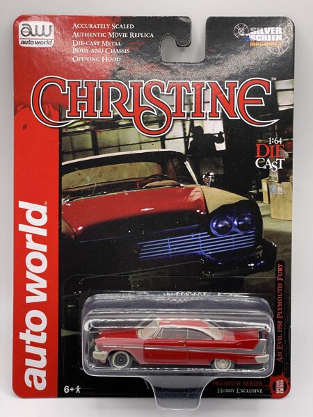 1/64 Christine 1958 Plymouth Fury, red dirty , opening hood