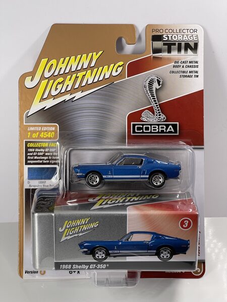 1/64 , 1968 Shelby GT - 350 , blue , metal storage