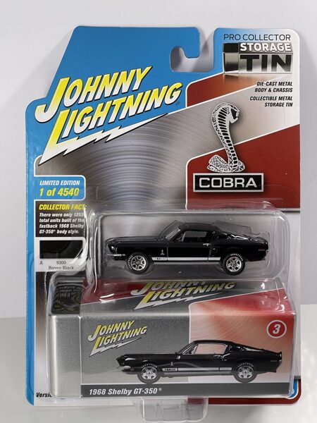 1/64 , 1968 Shelby GT - 350 , Ravan Black , metal storage